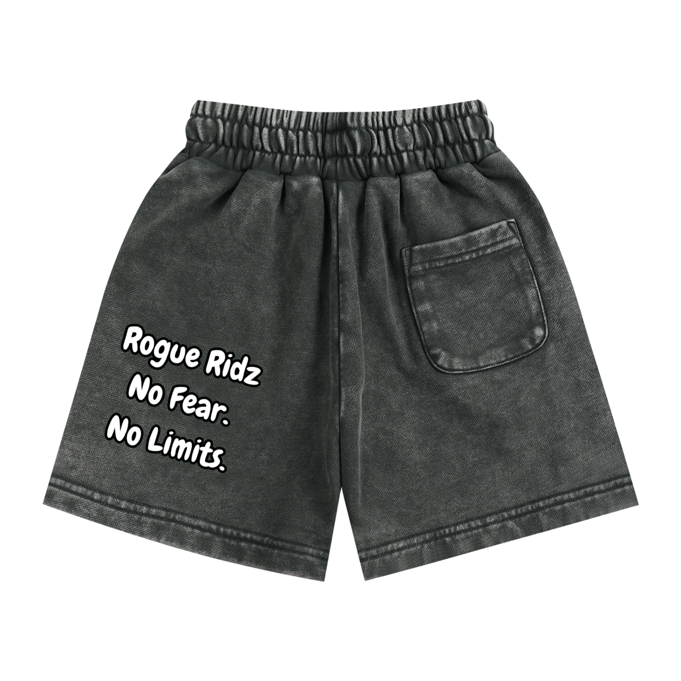 "No Fear. No Limits." Washed Shorts