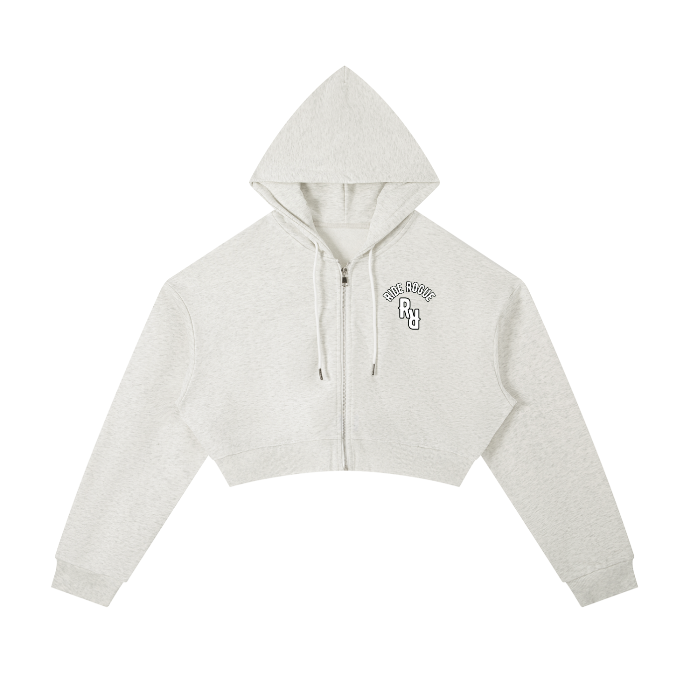 "No Fear. No Limits." Cropped Zip-Up Hoodie