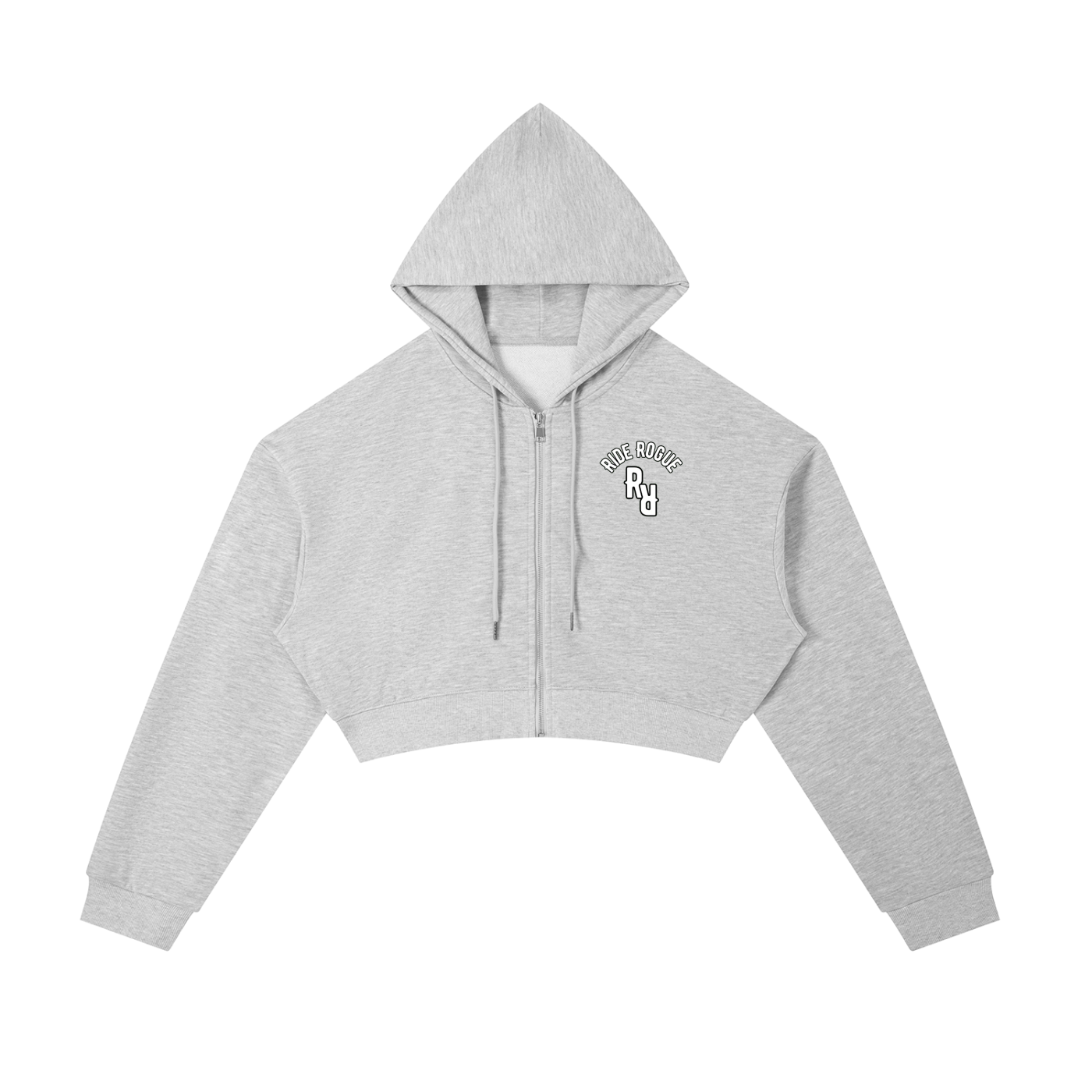 "No Fear. No Limits." Cropped Zip-Up Hoodie